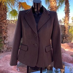 Le Suit Petite Size:4P Brown Short Blazer